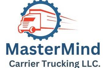 The Mastermind Carrier Trucking LLC logo features a graphic of a white truck on a blue circular background. The company name Mastermind Carrier Trucking LLC is printed boldly in capital letters underneath in black. The Mastermind Carrier Trucking LLC logo represents the company's commitment to providing intelligent, reliable freight transportation solutions to clients in Texas and surrounding regions.